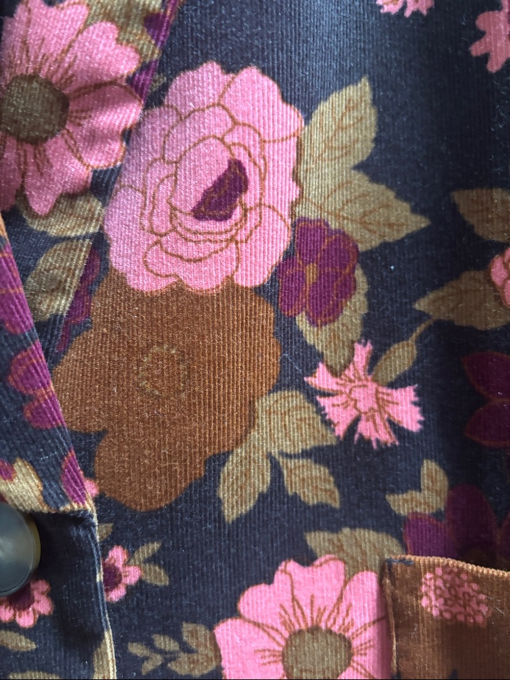 Sézane Tina Floral Blazer in Pink and Brown - Picture 5 of 6